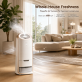 H13 HEPA Air Purifier with Humidifier, 99.97% Allergen Removal, 360° Air Intake for Home Bedroom