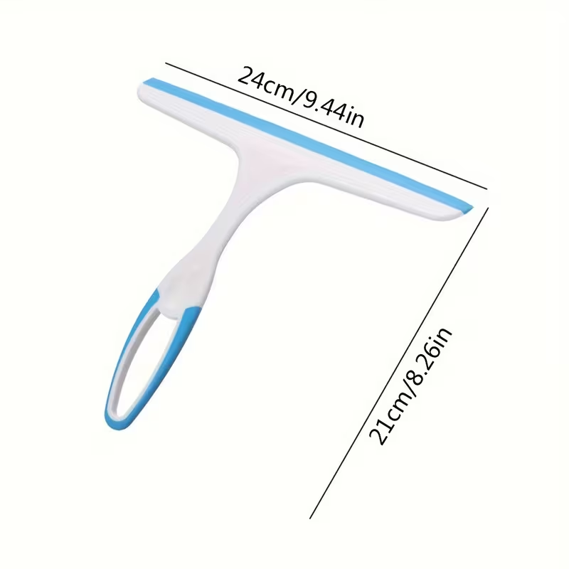 Multi-Purpose Silicone Window Squeegee with Free Hook Streak-Free Glass Wiper