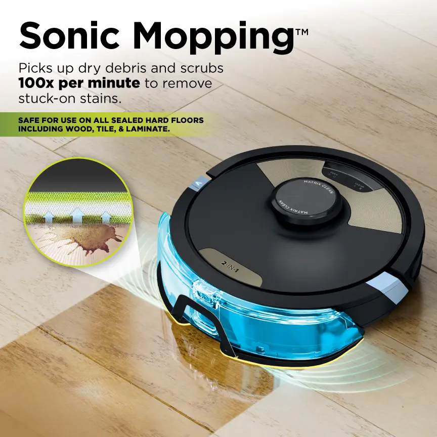 2‑in‑1 Robot Vacuum and Mop | LiDAR Mapping, Self‑Empty Base, Anti‑Allergen Seal, Pet Hair Cleaning for Carpet & Hard Floors
